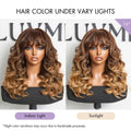 Luvme All-Day Comfort™ Wig 180% Density Ombre Blonde Highlight Loose Body Wave Glueless 7x6 Closure HD Lace Human Hair Wig with Bangs Pre-Cut Lace