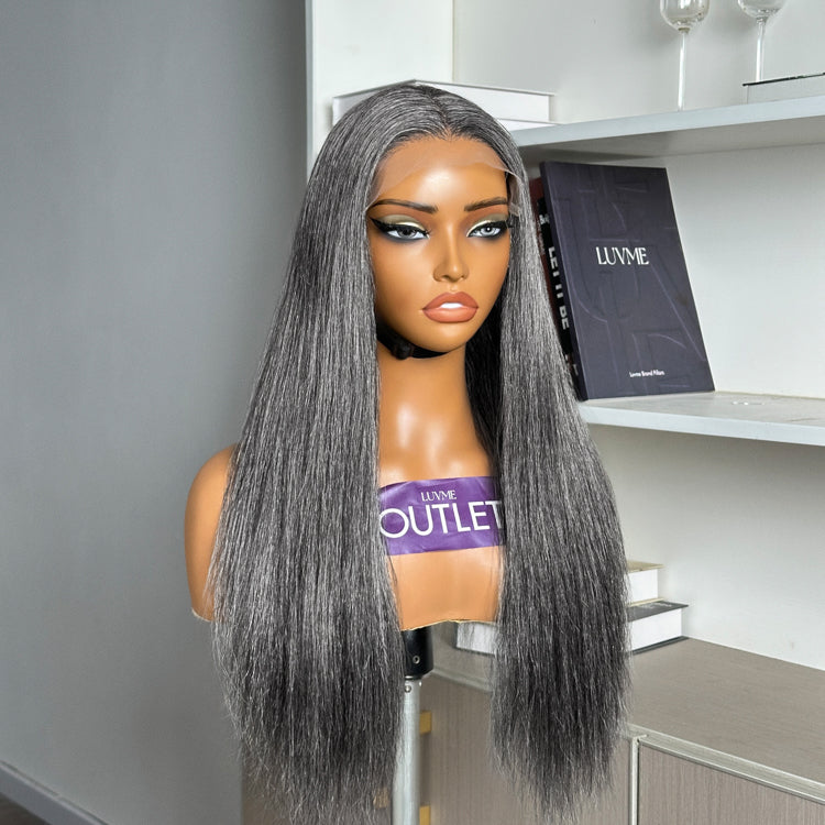 Special Deal  | Salt and Pepper Straight Glueless Minimalist HD Lace Wig