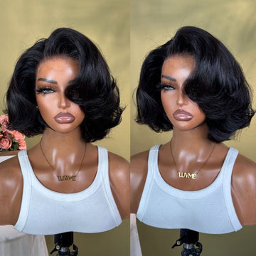 PreMax Loose Body Wave Short Bob Wig Glueless 13x4 Frontal Lace Human Hair Wig Pre-Cut Lace