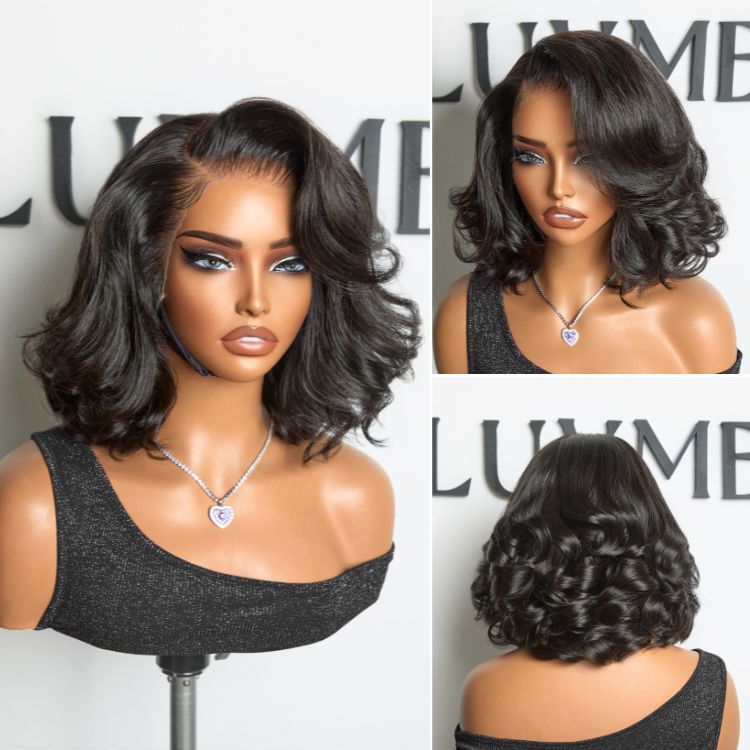 New Customers Only | PreMax Loose Body Wave Short Bob Wig Glueless 13x4 Frontal Lace Human Hair Wig Pre-Cut Lace