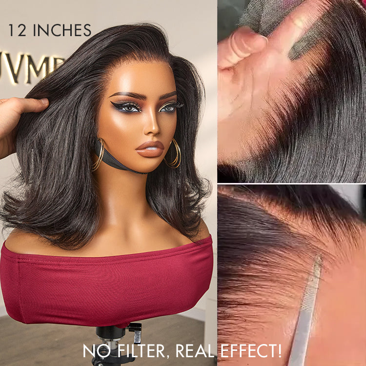 Weekly Special | Retro 90s Flip Ends Bob Cut Wig Glueless 13x4 Frontal Lace Human Hair Wig