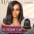 Retro 90s Flip Ends Bob Cut Wig Glueless 13x4 Frontal Lace Human Hair Wig