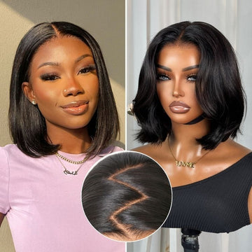 Luvme All-Day Comfort™ Wig Silky Blunt Cut Bob Glueless 7x6 Closure HD Lace Wig Pre-Cut Lace