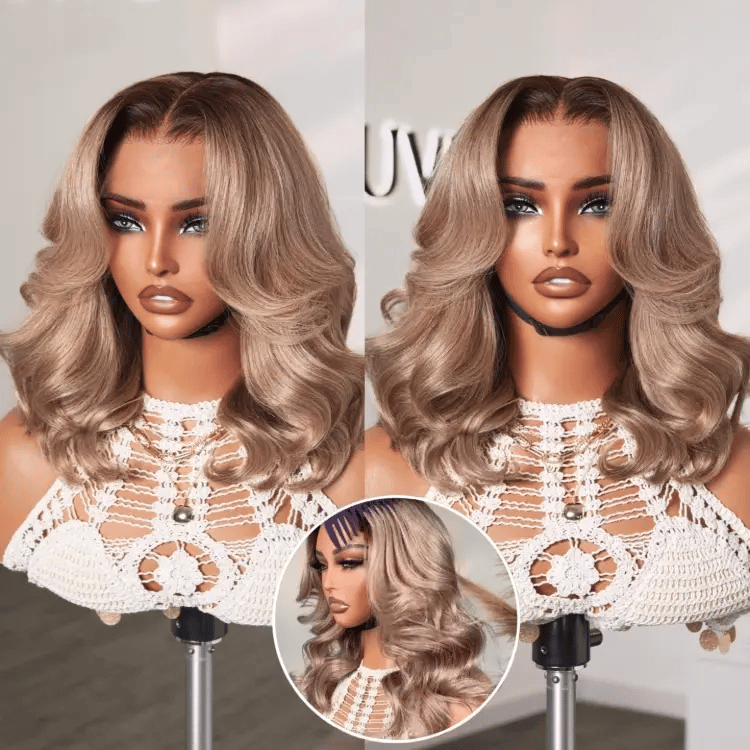48H Delivery | Ash Blonde Loose Body Wave 5x5 Closure Lace Glueless Wig Breathable Cap -US ONLY