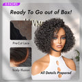 Trendy Short Cut Curly Minimalist HD Lace Glueless Side Part Wig 100% Human Hair