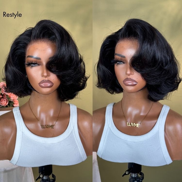 Crazy Wednesday | PreMax Loose Body Wave Short Bob Wig Glueless 13x4 Frontal Lace Human Hair Wig Pre-Cut Lace