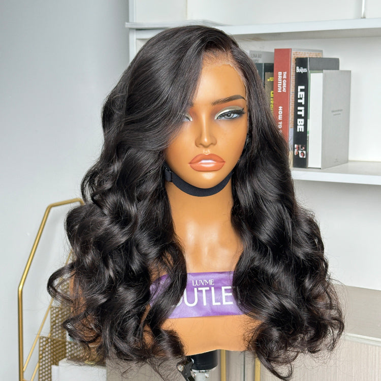 Special Deal | Natural Black Flexi-Fit Invisi Drawstring Cap 360 Lace Loose Body Wave Wig Pre-Cut Lace