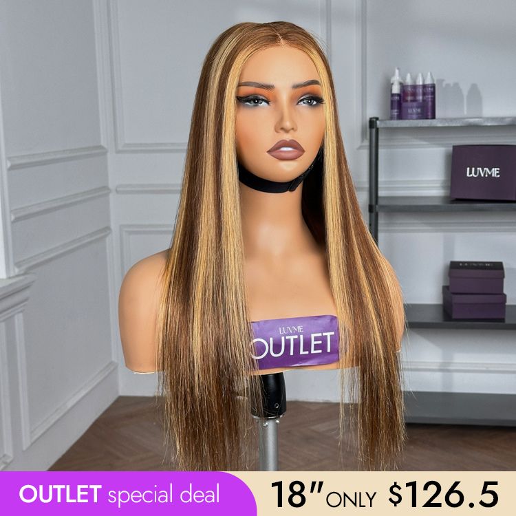 Special Deal | Honey Blonde Highlight Silky Straight Glueless 5x5 Closure HD Lace Wig