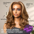 Crazy Wednesday | PreMax Wigs - Honey Blonde Highlight / Natural Black Bouncy Body Wave Glueless 13x4 Frontal Lace Human Hair Wig