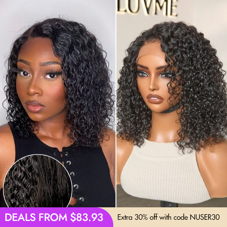 New Customers Only | Wet and Wavy 5x5 Closure Pre-Cut Lace Water Wave Wig Glueless Side Part Human Hair Wig Breathable Cap