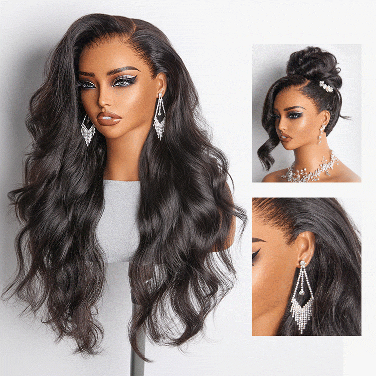 NatureMAX™ 200% / 250% Density Loose Wave Glueless 13x6 HD Lace Front Wig Human Hair Pre-Cut Lace Flexi-Fit Drawstring Cap