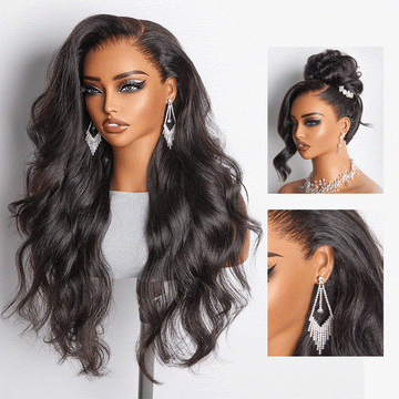 NatureMAX™ 200% / 250% Density Loose Wave Glueless 13x6 HD Lace Front Wig Human Hair Pre-Cut Lace Flexi-Fit Drawstring Cap