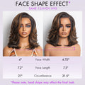 Brown Highlight Layered Haircut Wavy Glueless Minimalist HD Lace Wig Pre-Cut Lace