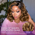 Bouncy Blonde Light Weight Left C Part Loose Wave Glueless 5x5 Closure Lace Wig Breathable Cap