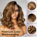Bouncy Blonde Light Weight Left C Part Loose Wave Glueless 5x5 Closure Lace Wig Breathable Cap