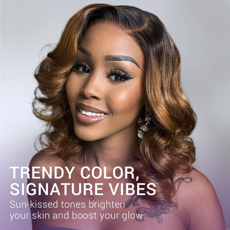 Bouncy Blonde Light Weight Left C Part Loose Wave Glueless 5x5 Closure Lace Wig Breathable Cap