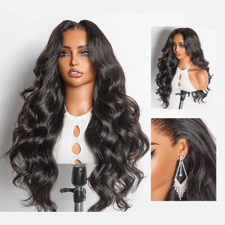 NatureMAX™ 200% / 250% Density Loose Wave Glueless Ear-to-ear 13x4 HD Lace Front Wig Pre-Cut Lace Flexi-Fit Drawstring Cap