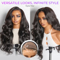 NatureMAX™ 200% / 250% Density Loose Wave Glueless Ear-to-ear 13x4 HD Lace Front Wig Pre-Cut Lace Flexi-Fit Drawstring Cap