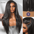 Luvme All-Day Comfort™ Wig 180% Density Layered Light Yaki Straight / Loose Body Wave Glueless 7x6 Closure HD Lace Human Hair Wig Pre-Cut Lace