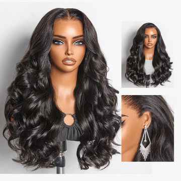 NatureMAX 250% Density Loose Wave Glueless Ear-to-ear 13x4 HD Lace Front High Density Wig Pre-Cut Lace Flexi-Fit Drawstring Cap