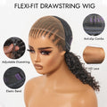 PreMax Wigs Knotless Fulani Braids Deep Wave Glueless Ear-to-ear 13x6 Frontal HD Lace Wig Human Hair Flexi-Fit Drawstring Cap