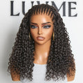 Readitress™ | PreMax Wigs Knotless Fulani Braids Deep Wave Glueless Ear-to-ear 13x6 Frontal HD Lace Wig Human Hair Flexi-Fit Drawstring Cap