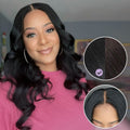 Jet Black Loose Body Wave Glueless 5x5 Closure Lace Wig 100% Human Hair