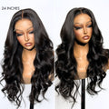Jet Black Loose Body Wave Glueless 5x5 Closure Lace Wig 100% Human Hair