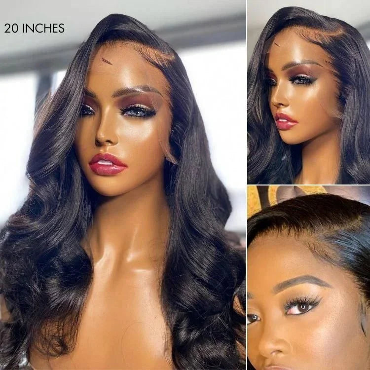 Honey Blonde Highlight / Black Loose Body Wave Glueless 13x4 Lace Front Wig