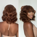 Limited Stocks | Throw On & Go Bronze Brown Big Ocean Wave Wig with Bangs - US Only
