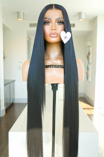 FLASH SALE DEAL LIMITED TIME⚡️13x6 40-Inch Lace Frontal Premium Fiber Blend Wig - Heat-Resistant, Luxury Long Wig for Glamorous Styling