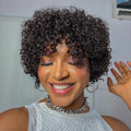 Special Deal | Luvme Hair Throw On & Go Ultra Natural Lightweight Bouncy Curly Wig with Bangs 100% Human Hair