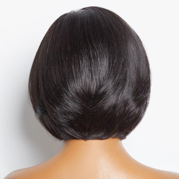 VIP DAY ONLY | 8 Inches Mature Boss Pixie Cut with Swept Bangs Glueless Minimalist HD Lace Bob Wig  -US Only