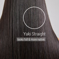 Points Reward | 18 Inches Yaki Straight Ultra Natural Minimalist Undetectable Lace Long Wig With Bangs 100% Human Hair