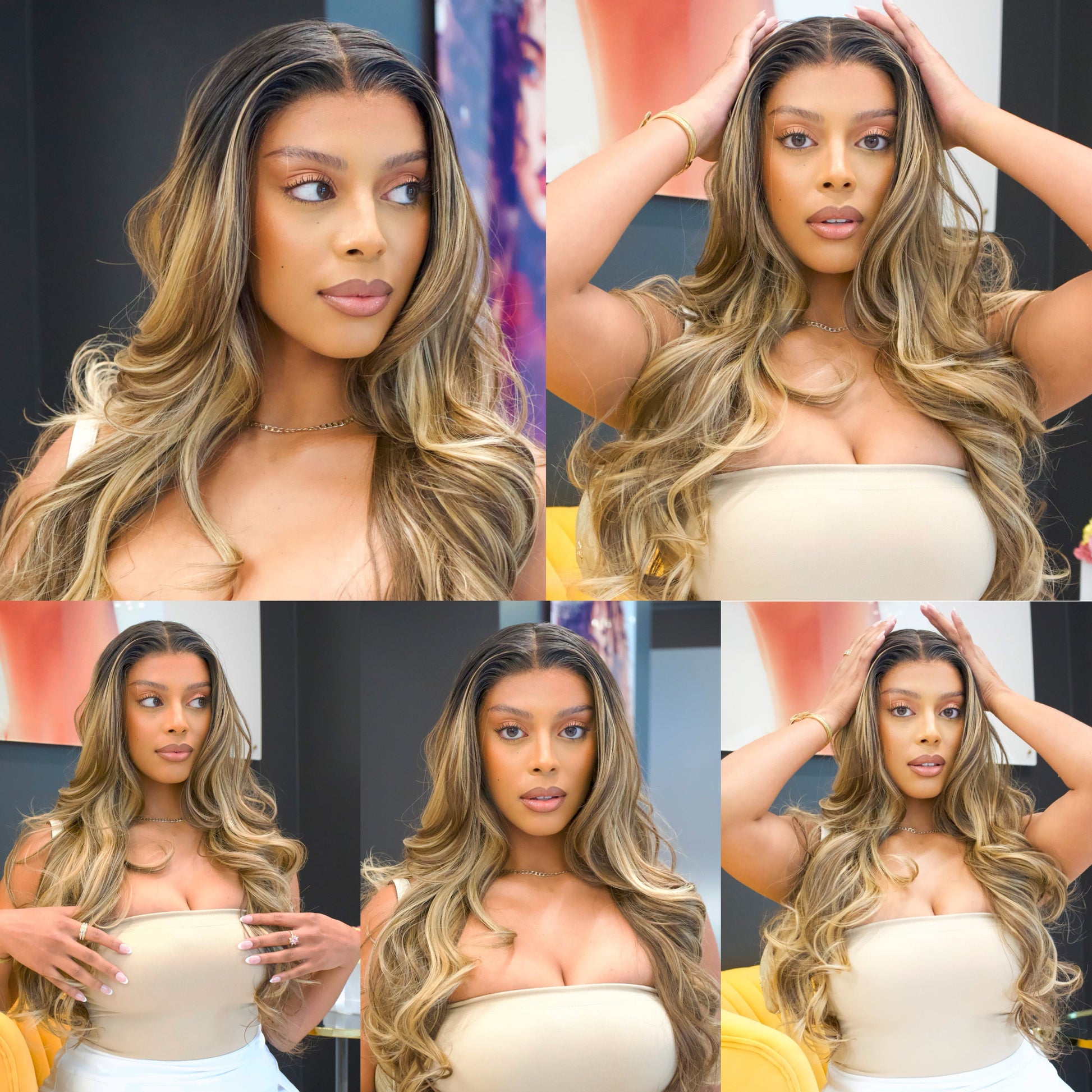 HD TRANSPARENT 13x6 PREMIUM FIBER HEAT RESISTANT 26” SYNTHETIC BLEND WIG- ELLA