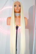 FLASH SALE DEAL LIMITED TIME⚡️13x4 40-Inch Lace Frontal Premium Fiber Blend Wig - Heat-Resistant, Luxury Long Wig for Glamorous Styling