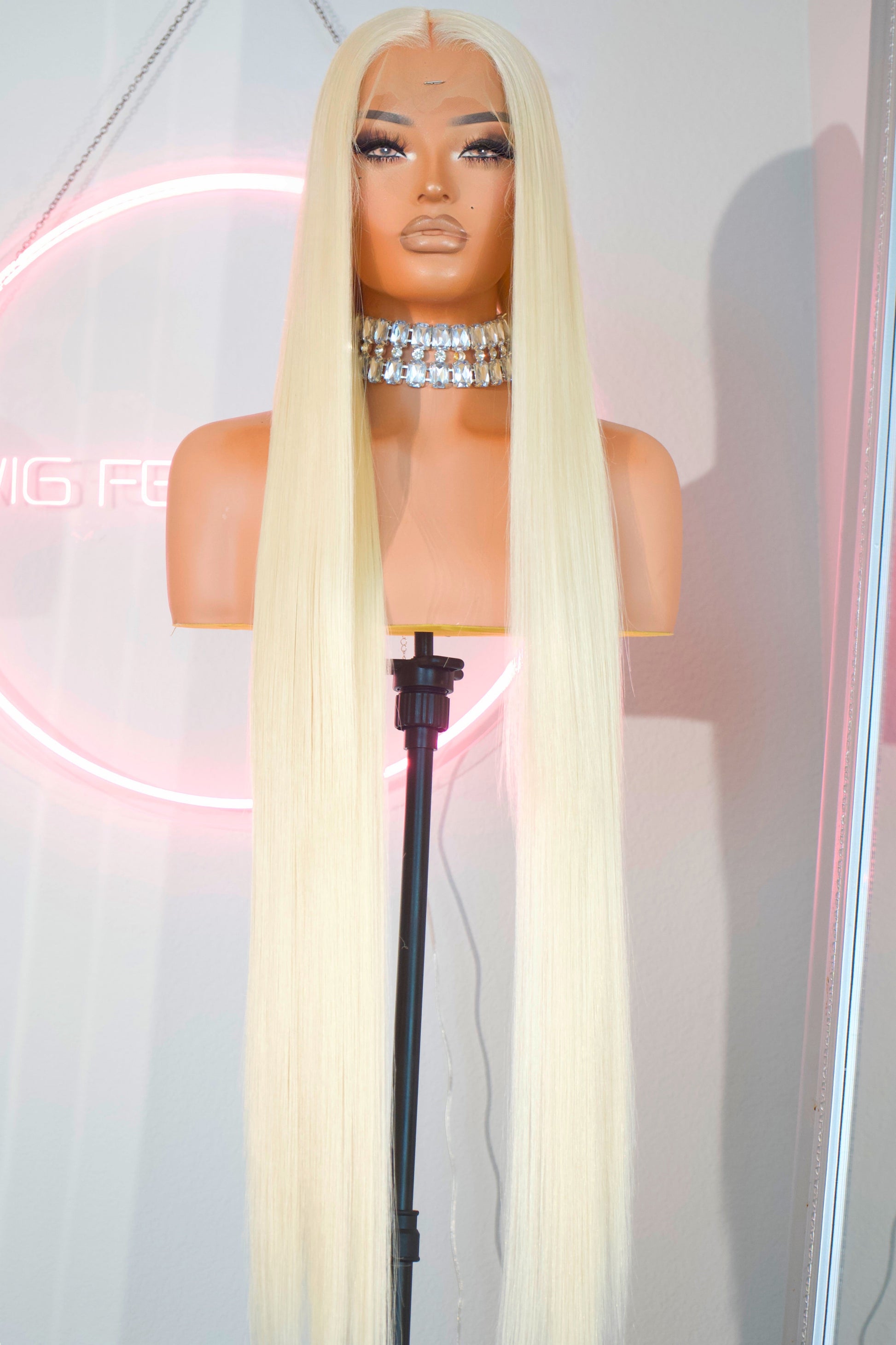 FLASH SALE DEAL LIMITED TIME⚡️13x4 40-Inch Lace Frontal Premium Fiber Blend Wig - Heat-Resistant, Luxury Long Wig for Glamorous Styling