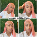 FLASH SALE ⚡️PINK 13x6 40-Inch Lace Frontal Premium Fiber Blend Wig - Realistic Hair Look, Heat-Resistant, Luxury Long Wig for Glamorous Styling