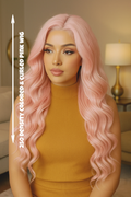 HD LACE 13x6 26” Heat Resistant Synthetic Blend Wig - PINKY