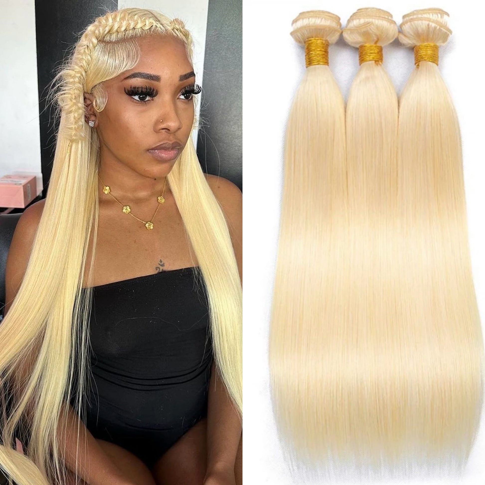 High-Quality Heat-Resistant Synthetic Fiber Hair Blend Bundles - Realistic Human Hair Look, Premium Soft & Durable Extensions