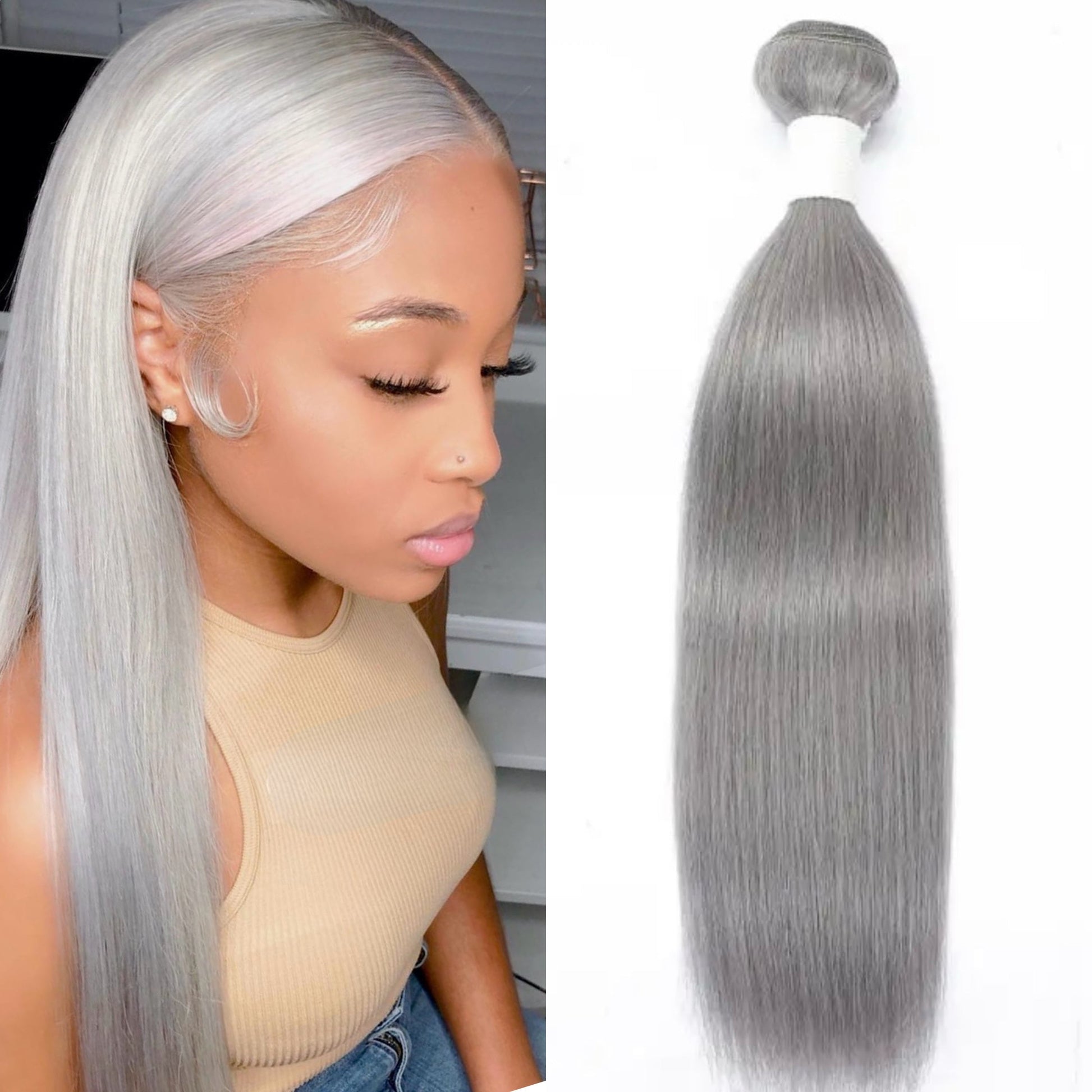 High-Quality Heat-Resistant Synthetic Fiber Hair Blend Bundles - Realistic Human Hair Look, Premium Soft & Durable Extensions