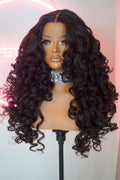 Italian Curly 13x4 30”‘Pre-plucked Synthetic Blend Heat Resistant Fiber Wig