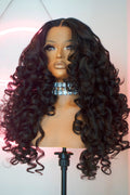 Italian Curly 13x4 30”‘Pre-plucked Synthetic Blend Heat Resistant Fiber Wig