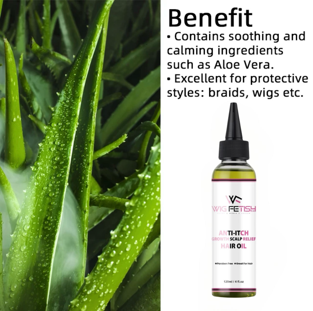 100% ALL NATURAL VEGAN Anti-Itch Growth Scalp Relief Hair Oil 4oz