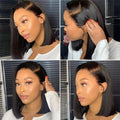 Smooth Blunt Cut 13x4 Frontal Lace Bob Wig 100% Human Hair | Silky Straight - US Only