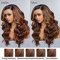 Limited Design | Blonde Highlight Loose Body Wave Glueless 13x4 Frontal HD Lace Long Left Side part Wig