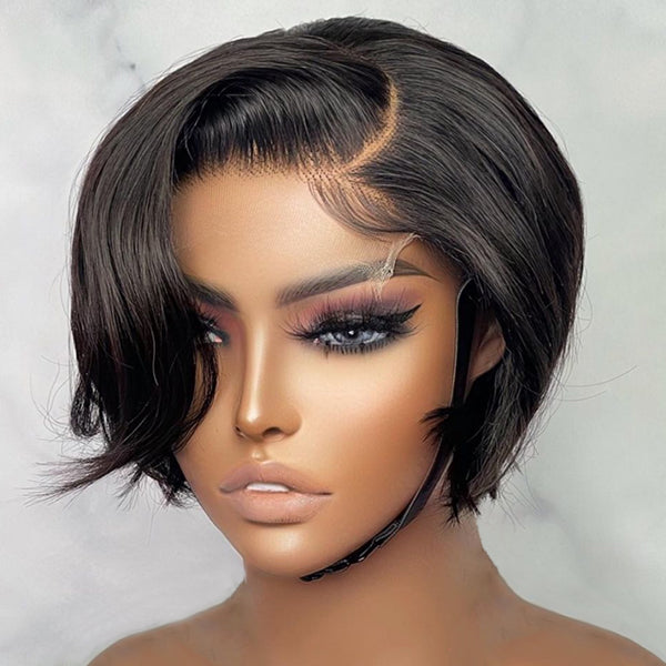 VIP DAY ONLY | 6 Inches Mature Boss Style Affordable 5x5 Closure Lace Short Pixie Cut Wig 100% Human Hair - US ONLY